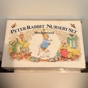 3 piece Wedgewood Peter Rabbit Nursery Set. Plate, bowl and mug. Beatrix Potter